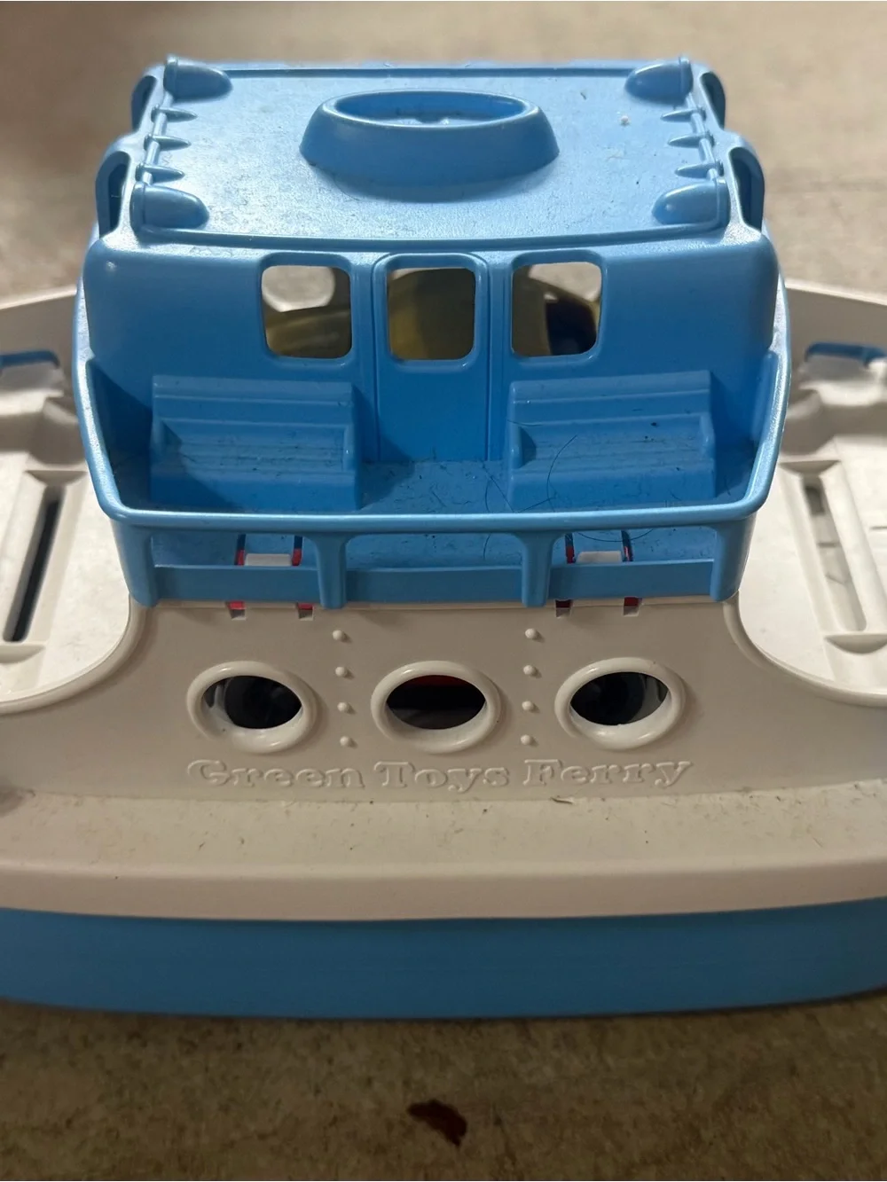 Green toys Ferry boat Blue and White Kids Toy Ferry with Removable Small Cars